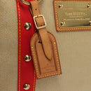 LOUIS VUITTON Antigua Cabas MM Tote Bag Beige Red M40035 LV Auth 137279-15