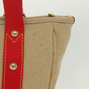 LOUIS VUITTON Antigua Cabas MM Tote Bag Beige Red M40035 LV Auth 137279-4