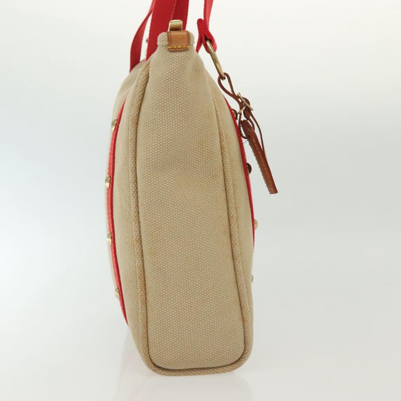 LOUIS VUITTON Antigua Cabas MM Tote Bag Beige Red M40035 LV Auth 137279