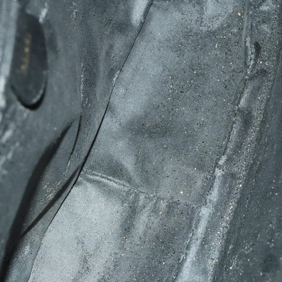 GUCCI Bamboo Hand Bag Leather 2way Black Gold 001 1781 1577 0 Auth 137281