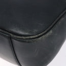 GUCCI Bamboo Hand Bag Leather 2way Black Gold 001 3444 1638 Auth 137282-12