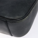 GUCCI Bamboo Hand Bag Leather 2way Black Gold 001 3444 1638 Auth 137282-14