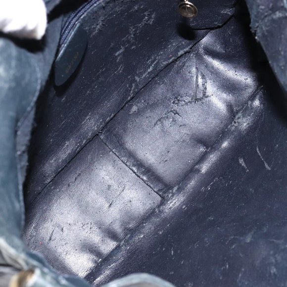 GUCCI Bamboo Hand Bag Leather 2way Black Gold 001 3444 1638 Auth 137282