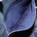 GUCCI Bamboo Hand Bag Leather 2way Black Gold 001 3444 1638 Auth 137282-20