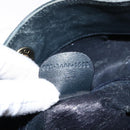 GUCCI Bamboo Hand Bag Leather 2way Black Gold 001 3444 1638 Auth 137282-21