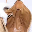 CELINE Macadam Canvas Shoulder Bag PVC Beige Gold Auth 137286-19