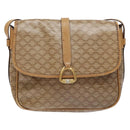 CELINE Macadam Canvas Shoulder Bag PVC Beige Gold Auth 137286-2
