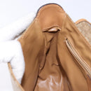 CELINE Macadam Canvas Shoulder Bag PVC Beige Gold Auth 137286-20