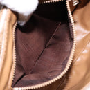 CELINE Macadam Canvas Shoulder Bag PVC Beige Gold Auth 137286-21