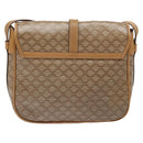 CELINE Macadam Canvas Shoulder Bag PVC Beige Gold Auth 137286-3