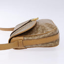 CELINE Macadam Canvas Shoulder Bag PVC Beige Gold Auth 137286-5