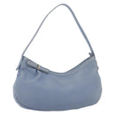 Salvatore Ferragamo Vala Shoulder Bag Leather Light Blue Silver Auth 137289-1
