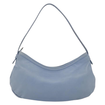Salvatore Ferragamo Vala Shoulder Bag Leather Light Blue Silver Auth 137289 - 0