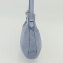 Salvatore Ferragamo Vala Shoulder Bag Leather Light Blue Silver Auth 137289-4