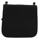 PRADA Shoulder Bag Nylon Leather Black Silver Auth 137290-2
