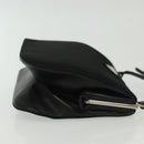 PRADA Shoulder Bag Nylon Leather Black Silver Auth 137290-3