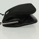 PRADA Shoulder Bag Nylon Leather Black Silver Auth 137290-4