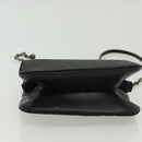 PRADA Shoulder Bag Nylon Leather Black Silver Auth 137290-5