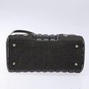 Christian Dior Montaigne Hand Bag Canvas Leather 2way Black Silver Auth 137291-5