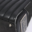 Christian Dior Montaigne Hand Bag Canvas Leather 2way Black Silver Auth 137291-17