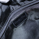 Christian Dior Montaigne Hand Bag Canvas Leather 2way Black Silver Auth 137291-21