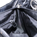 Christian Dior Montaigne Hand Bag Canvas Leather 2way Black Silver Auth 137291-22