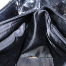 Christian Dior Montaigne Hand Bag Canvas Leather 2way Black Silver Auth 137291-23