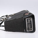 Christian Dior Montaigne Hand Bag Canvas Leather 2way Black Silver Auth 137291-4