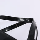 Christian Dior Montaigne Hand Bag Canvas Leather 2way Black Silver Auth 137291-14