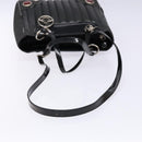 Christian Dior Montaigne Hand Bag Canvas Leather 2way Black Silver Auth 137291-8