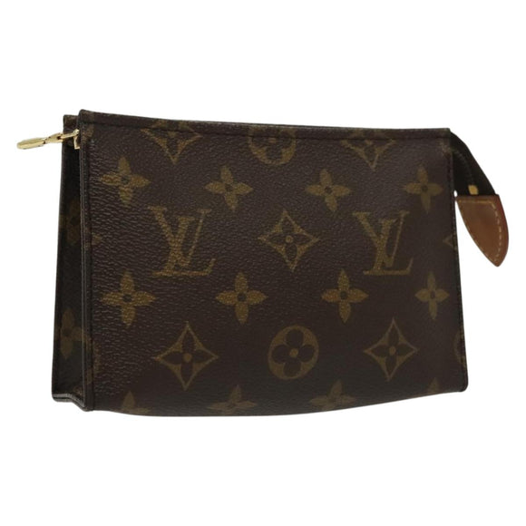 LOUIS VUITTON Monogram Poche Toilette 15 Pouch M47546 LV Auth 137296