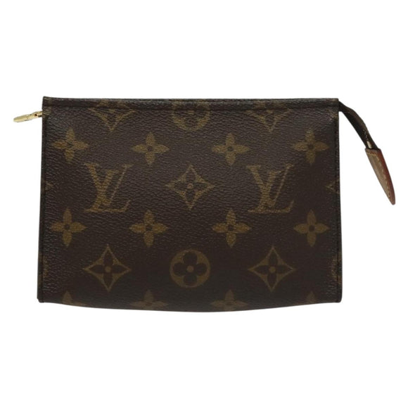 LOUIS VUITTON Monogram Poche Toilette 15 Pouch M47546 LV Auth 137296