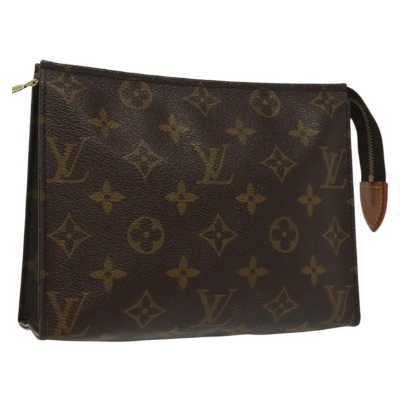 LOUIS VUITTON Monogram Poche Toilette 19 Pouch M47544 LV Auth 137297