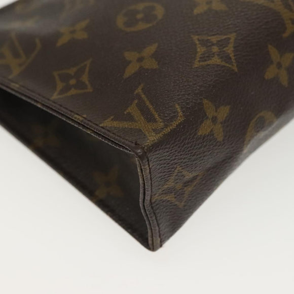 LOUIS VUITTON Monogram Poche Toilette 19 Pouch M47544 LV Auth 137297