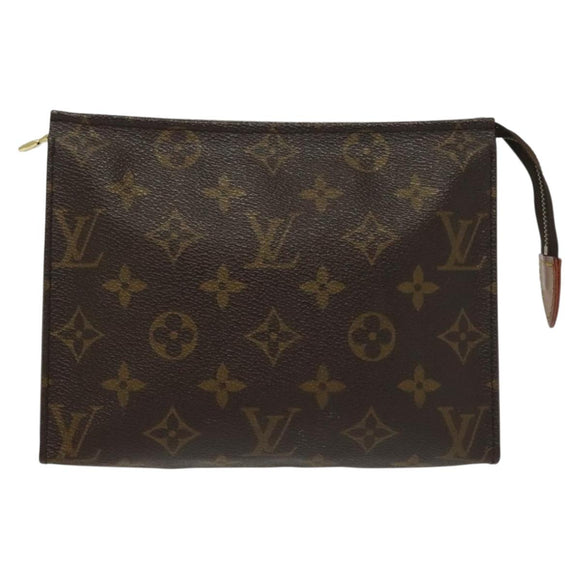 LOUIS VUITTON Monogram Poche Toilette 19 Pouch M47544 LV Auth 137297
