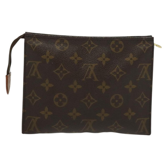LOUIS VUITTON Monogram Poche Toilette 19 Pouch M47544 LV Auth 137297