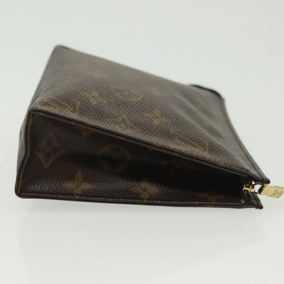LOUIS VUITTON Monogram Poche Toilette 19 Pouch M47544 LV Auth 137297