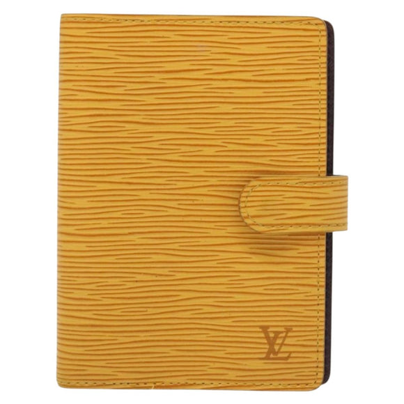 LOUIS VUITTON Epi Agenda PM Day Planner Cover Yellow R20059 LV Auth 137303