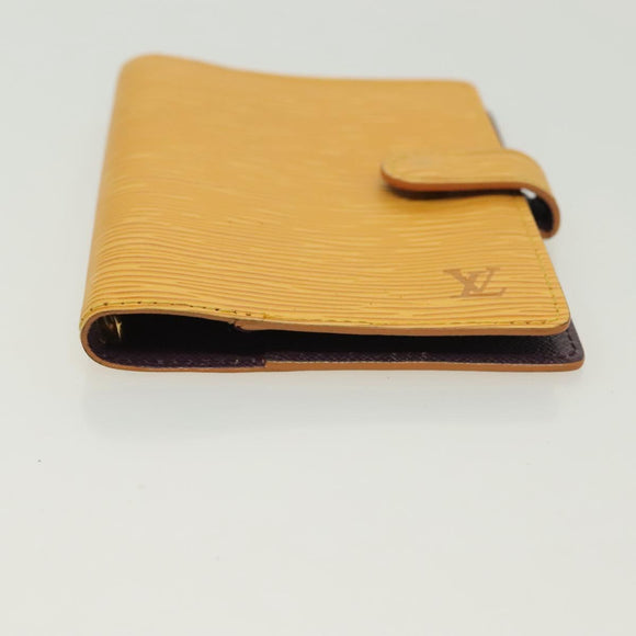 LOUIS VUITTON Epi Agenda PM Day Planner Cover Yellow R20059 LV Auth 137303