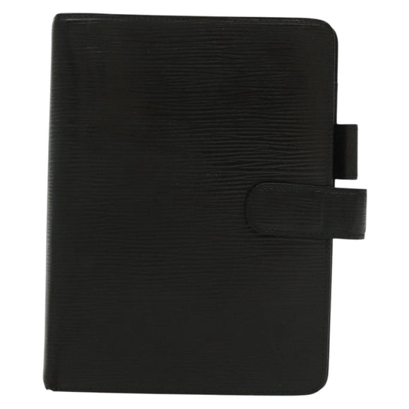 LOUIS VUITTON Epi Agenda MM Day Planner Cover Black R20042 LV Auth 137304