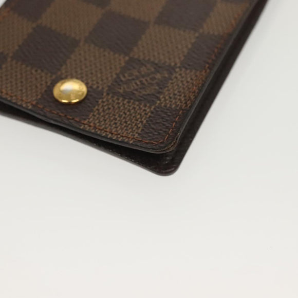 LOUIS VUITTON Damier Ebene Porte Cartes ID Bandouliere Case N60016 Auth 137306