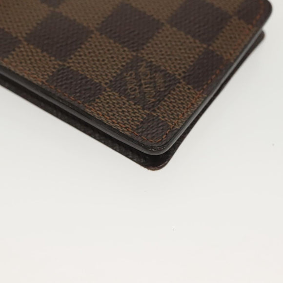 LOUIS VUITTON Damier Ebene Porte Cartes ID Bandouliere Case N60016 Auth 137306