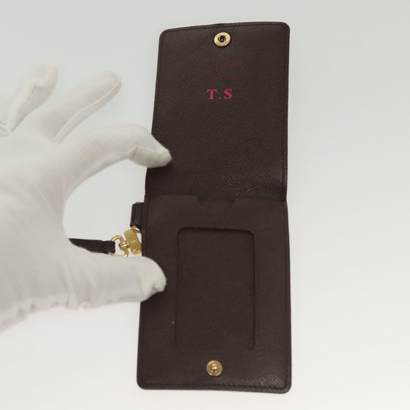 LOUIS VUITTON Damier Ebene Porte Cartes ID Bandouliere Case N60016 Auth 137306