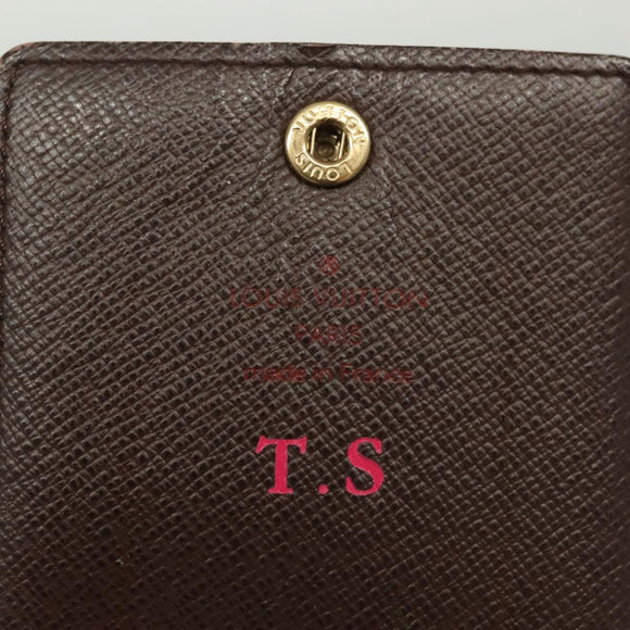 LOUIS VUITTON Damier Ebene Porte Cartes ID Bandouliere Case N60016 Auth 137306