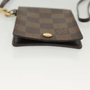 LOUIS VUITTON Damier Ebene Porte Cartes ID Bandouliere Case N60016 Auth 137306-5