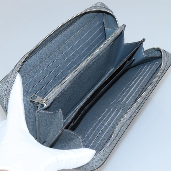 LOUIS VUITTON Taiga Zippy XL Long Wallet Gracie M42856 LV Auth 137308