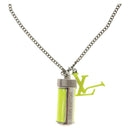 LOUIS VUITTON Collier LV Fluo Necklace metal Yellow Silver MP2143 LV Auth 137309-1