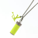 LOUIS VUITTON Collier LV Fluo Necklace metal Yellow Silver MP2143 LV Auth 137309-14