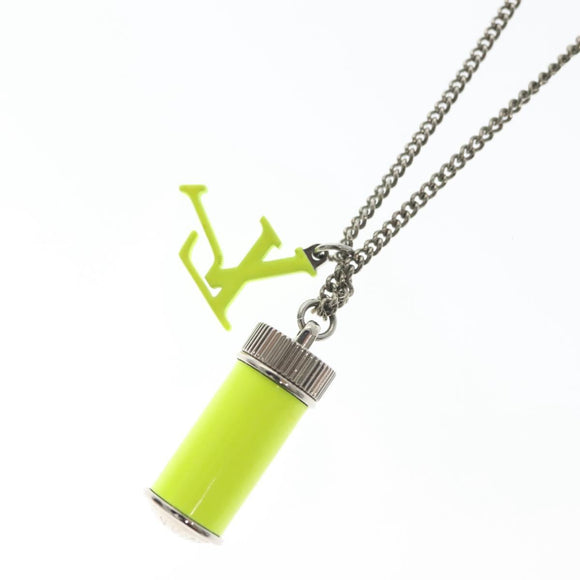 LOUIS VUITTON Collier LV Fluo Necklace metal Yellow Silver MP2143 LV Auth 137309