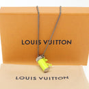 LOUIS VUITTON Collier LV Fluo Necklace metal Yellow Silver MP2143 LV Auth 137309-12
